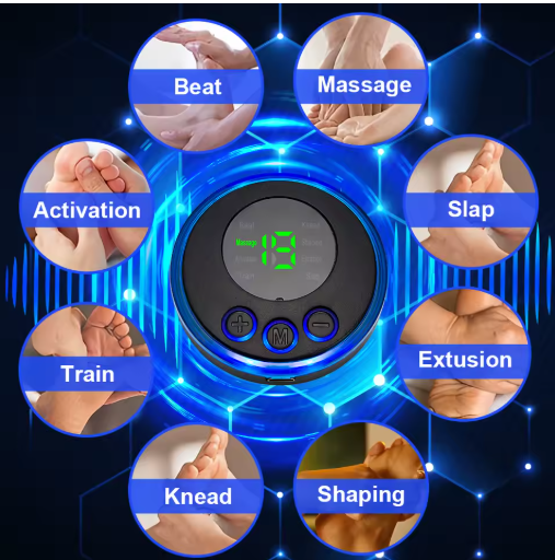 Masajeador de Pies Eléctrico EMS - Alivio Total con Estimulación Eléctrica Muscular